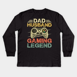 Gaming Gift Dad Daddy Husband Funny Gamer Video Game Kids Long Sleeve T-Shirt